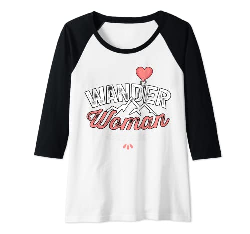 Damen Berge Shirt Wander Woman Tshirt Damen Wandern Outfit lustig Raglan von Wandern T-Shirt Damen lustig