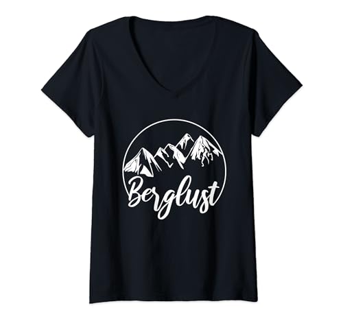 Damen Cooles Berglust Wandern Outdoor Berg Bergsteiger Motiv T-Shirt mit V-Ausschnitt Damen Cooles Berglust Wandern Outdoor Berg Bergsteiger Motiv T-Shirt mit V-Ausschnitt von Wandern Trekking Bergsteigen Männer Frauen Kinder