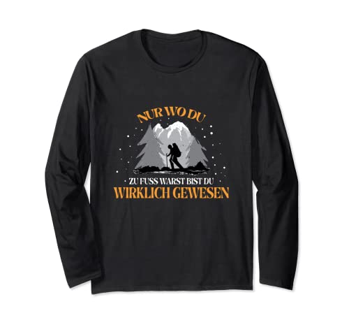 Outdoor Berge & Trekking in der Natur Wander Herren & Damen Langarmshirt Outdoor Berge & Trekking in der Natur Wander Herren & Damen Langarmshirt von Wandern auf dem Berg im Wald für Naturliebhaber