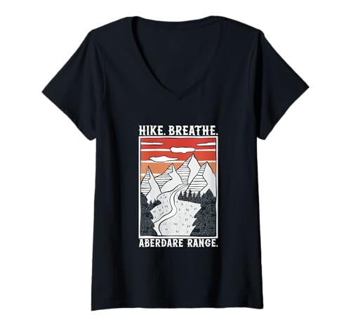 Damen Wandern - Aberdare Range T-Shirt mit V-Ausschnitt Damen Wandern - Aberdare Range T-Shirt mit V-Ausschnitt von Wandern in Kenia