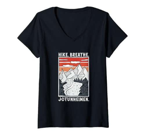 Damen Wandern - Jotunheimen T-Shirt mit V-Ausschnitt von Wandern in Norwegen