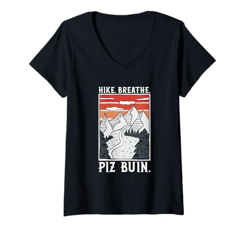 Damen Wandern - Piz Buin T-Shirt mit V-Ausschnitt Damen Wandern - Piz Buin T-Shirt mit V-Ausschnitt von Wandern in Österreich