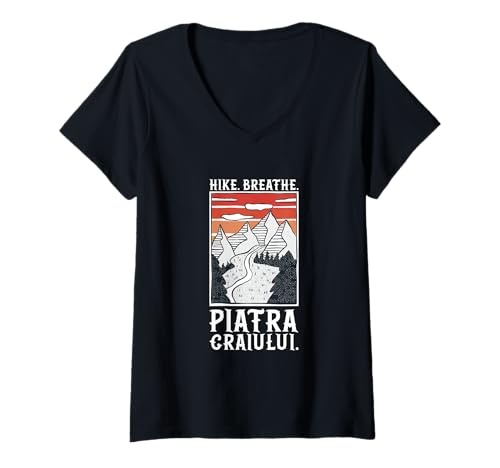 Damen Wandern - Piatra Craiului T-Shirt mit V-Ausschnitt Damen Wandern - Piatra Craiului T-Shirt mit V-Ausschnitt von Wandern in Rumänien