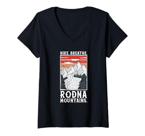Damen Wandern - Rodnaer Gebirge T-Shirt mit V-Ausschnitt Damen Wandern - Rodnaer Gebirge T-Shirt mit V-Ausschnitt von Wandern in Rumänien
