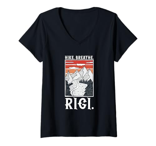Damen Wandern - Rigi T-Shirt mit V-Ausschnitt Damen Wandern - Rigi T-Shirt mit V-Ausschnitt von Wandern in Schweiz