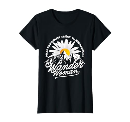 Wander Woman mit Blume und Berge - Wanderschuh Prinzessin T-Shirt Wander Woman mit Blume und Berge - Wanderschuh Prinzessin T-Shirt von Wandern und Bergsteigen Designs