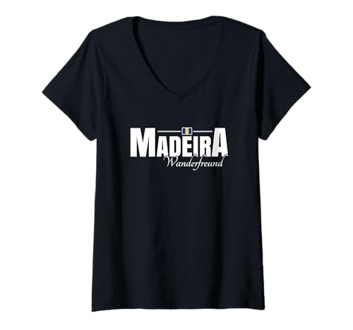 Damen Wanderurlaub Zubehör Wandern Madeira Souvenir Wanderfreund T-Shirt mit V-Ausschnitt Damen Wanderurlaub Zubehör Wandern Madeira Souvenir Wanderfreund T-Shirt mit V-Ausschnitt von Wanderurlaub Geschenk und Madeira Souvenir
