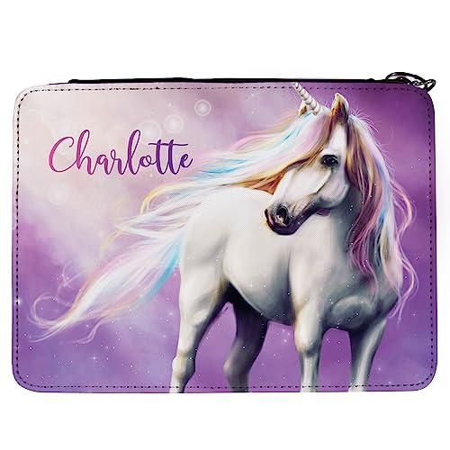 Wandtattoo Loft Gefüllte Federtasche Federmäppchen Einhorn personalisiert Wunschname Mädchen von Wandtattoo Loft