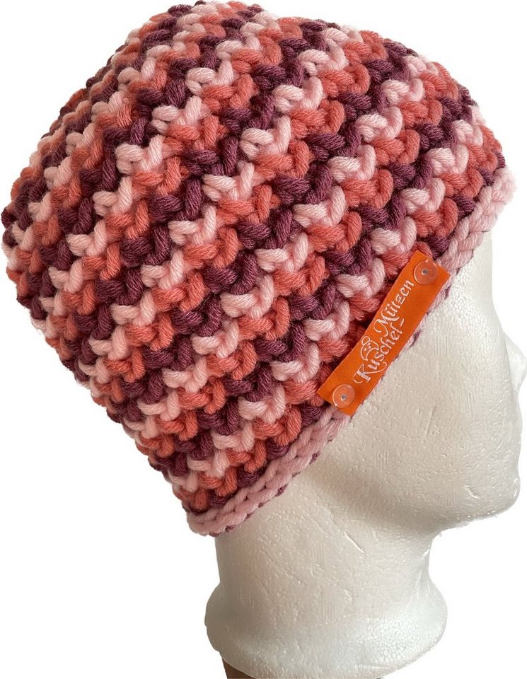 Wandtattoodesign Strickmütze Boshi Mütze Beanie Wollmütze Rosa gehäkelt Gratis Wandtattoo von Wandtattoodesign