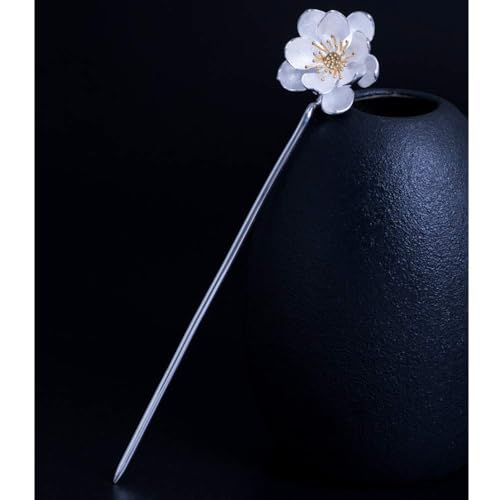 Wangdaqi Handgefertigte Lotus-Silber-Haarspange für Damen und Mädchen, Retro-Haarnadeln, traditionelle Haar-Essstäbchen, in Geschenkbox von Wangdaqi