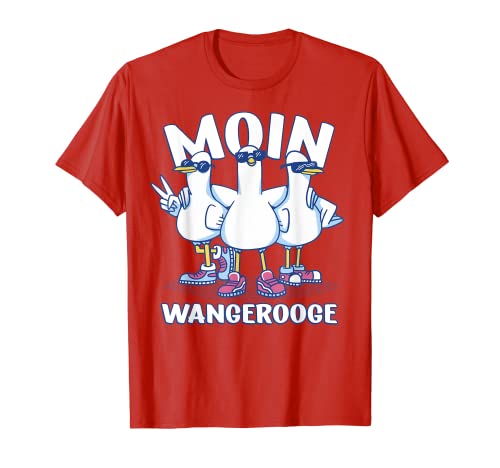 Moin Wangerooge Jungen Mädchen Ostsee Camping Urlaub T-Shirt von Wangerooge Geschenke Ostsee Souvenir Oberteile