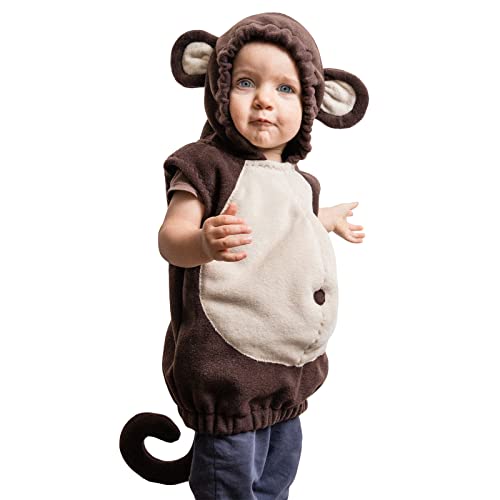 WangsCanis Kapuzenjacke für Jungen und Mädchen Cartoon Tierbild Känguru/AFFE/Schwein/Wal/Hai Halloween Weihnachten Karneval Kinder Cosplay Kostüme Kleidung, A AFFE, 2-3 Jahre von WangsCanis