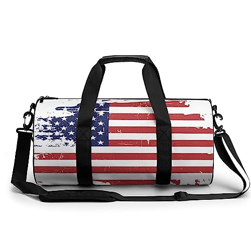 Sporttasche Amerikanische Flagge Reisetasche Weekender Schwimmtasche Gym Bag Trainingstasche Für Herren Damen 45x23x23cm von Wangsxing