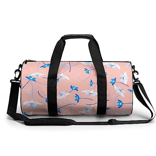 Sporttasche Blaue Blume Reisetasche Weekender Schwimmtasche Gym Bag Trainingstasche Für Herren Damen 45x23x23cm von Wangsxing