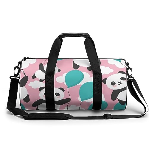 Sporttasche Cartoon Panda Reisetasche Weekender Schwimmtasche Gym Bag Trainingstasche Für Herren Damen 45x23x23cm von Wangsxing