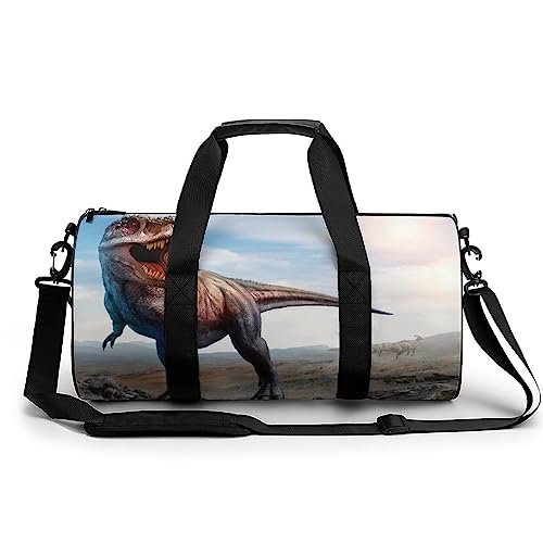 Sporttasche Dinosaurier Reisetasche Weekender Schwimmtasche Gym Bag Trainingstasche Für Herren Damen 45x23x23cm von Wangsxing