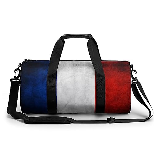 Sporttasche Französische Flagge Reisetasche Weekender Schwimmtasche Gym Bag Trainingstasche Für Herren Damen 45x23x23cm von Wangsxing