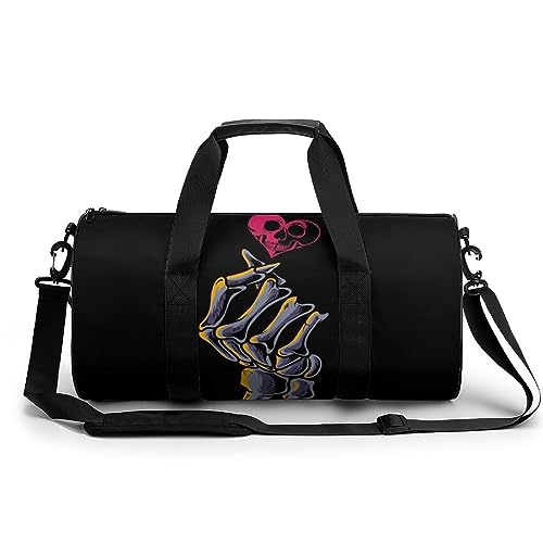 Sporttasche Hand Herz Reisetasche Weekender Schwimmtasche Gym Bag Trainingstasche Für Herren Damen 45x23x23cm von Wangsxing