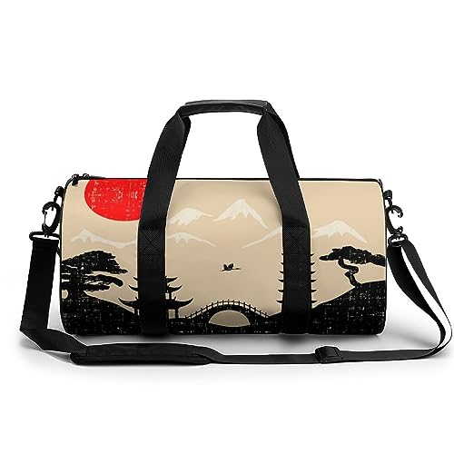 Sporttasche Japan Reisetasche Weekender Schwimmtasche Gym Bag Trainingstasche Für Herren Damen 45x23x23cm von Wangsxing