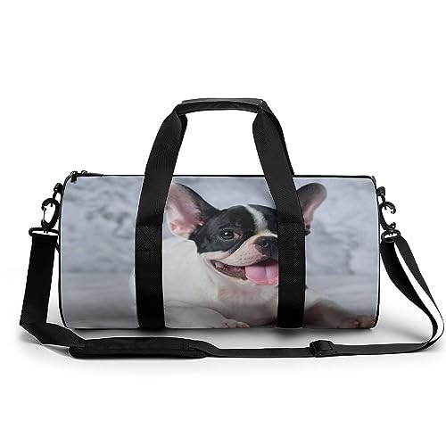 Sporttasche Niedliche Bulldogge Reisetasche Weekender Schwimmtasche Gym Bag Trainingstasche Für Herren Damen 45x23x23cm von Wangsxing