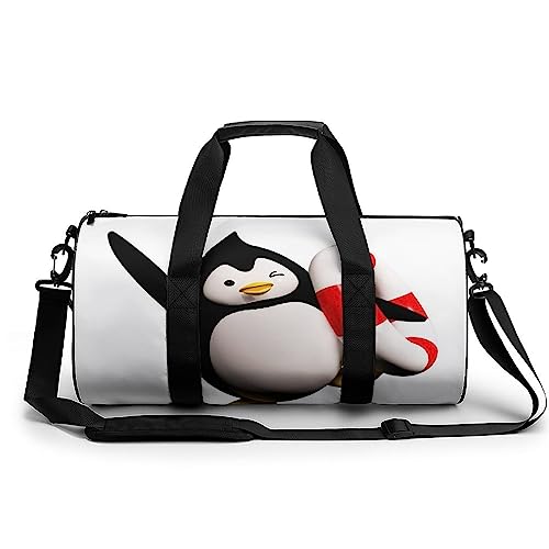 Sporttasche Pinguin Reisetasche Weekender Schwimmtasche Gym Bag Trainingstasche Für Herren Damen 45x23x23cm von Wangsxing