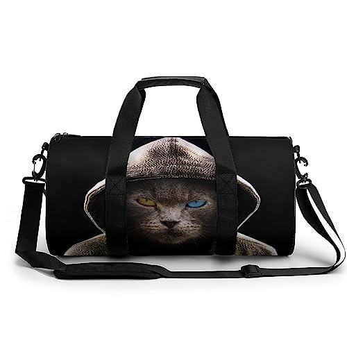 Sporttasche Pullover Katze Reisetasche Weekender Schwimmtasche Gym Bag Trainingstasche Für Herren Damen 45x23x23cm von Wangsxing