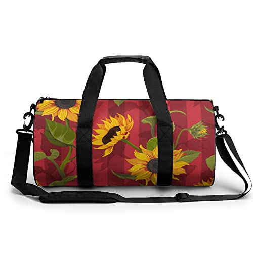 Sporttasche Sonnenblume Reisetasche Weekender Schwimmtasche Gym Bag Trainingstasche Für Herren Damen 45x23x23cm von Wangsxing