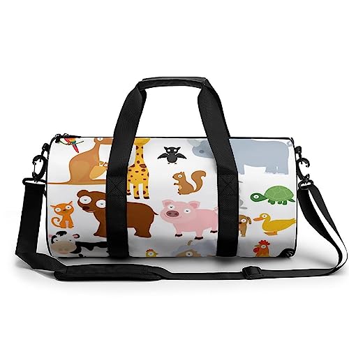 Sporttasche Tiere Reisetasche Weekender Schwimmtasche Gym Bag Trainingstasche Für Herren Damen 45x23x23cm von Wangsxing