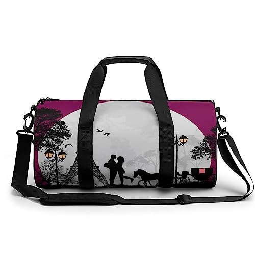 Sporttasche Turm Reisetasche Weekender Schwimmtasche Gym Bag Trainingstasche Für Herren Damen 45x23x23cm von Wangsxing