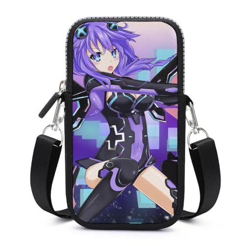 Wangsxing Anime-Mädchen Damen Handytasche Brieftasche Handy Crossbody Umhängetasche Schultertasche Geldbörse 17.5x10x2cm von Wangsxing