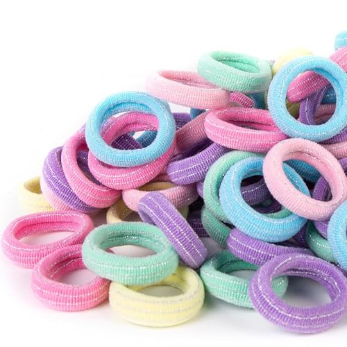 Wangxuemei Mini-Haarbänder für Mädchen, nahtlos, für Kinder, Mädchen, weiche kleine Pferdeschwanz-Haarspangen, 5 Farben Wangxuemei Mini-Haarbänder für Mädchen, nahtlos, für Kinder, Mädchen, weiche kleine Pferdeschwanz-Haarspangen, 5 Farben von Wangxuemei