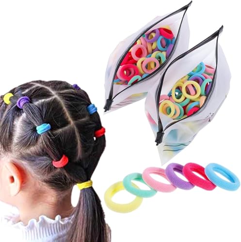 Wangyaohan 200 Stück elastische bonbonfarbene Baby-Stirnbänder und mehrfarbige Pferdeschwanz-Clip-Haar-Accessoires von Wangyaohan