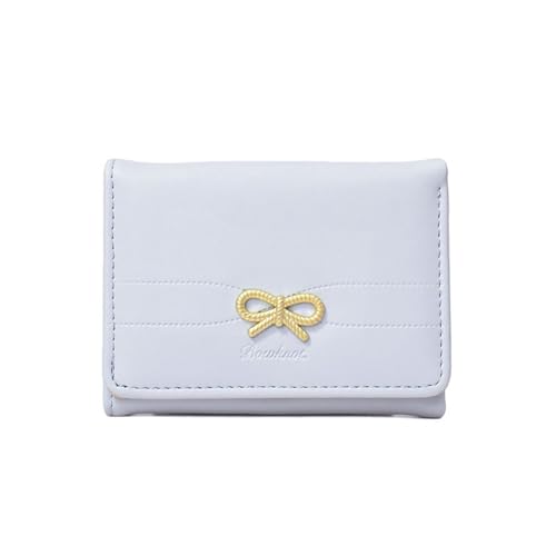 Waniki Geldbörse Damen Mit Bogenelement Geldbeutel Mädchen Klein im Kurzformat Portemonnaie PU Lede Portmonee Wallet for Women mit Die Farbe ist Sehr Schön Mehreren Fächern Geschenk für Frauen von Waniki