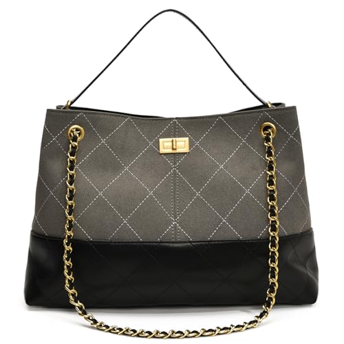 Waniki Handtasche Damen Mittelgroß Umhängetasche Kunstleder Schultertasche Elegante Crossbody Bag für Frauen Moderne Taschen Wird mit Einer Verstellbaren und Abnehmbaren Handschlaufe Geliefert von Waniki