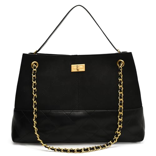 Waniki Handtasche Damen Mittelgroß Umhängetasche Kunstleder Schultertasche Elegante Crossbody Bag für Frauen Moderne Taschen Wird mit Einer Verstellbaren und Abnehmbaren Handschlaufe Geliefert von Waniki