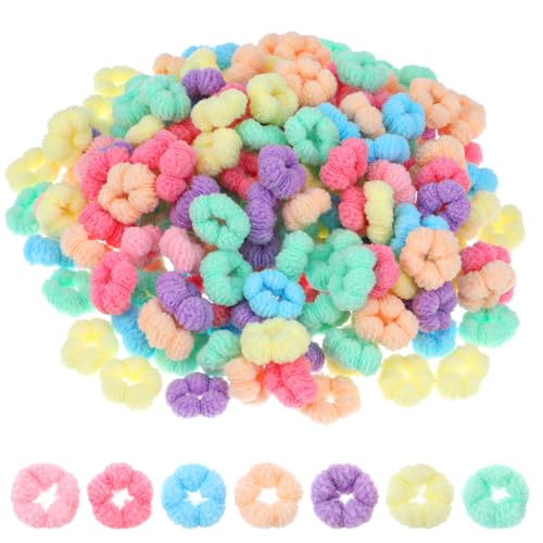 Wanmu 300 Stück Haargummis Mädchen, 2cm Mehrfarbig Mini Nahtlose Haarbänder, Klein Bunte Kinder Haarband Zopfgummis für Mädchen Kleinkinder Baby von Wanmu