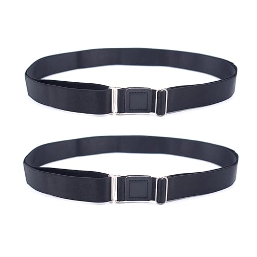 WannGe Hemd Stay Belt Adjustable Shirt Lock Underwear Waistband Sleeve Clip Non-Slip Anti-Falten Band for Men Women, Stil A - 2 Stück, Einheitsgröße von WannGe