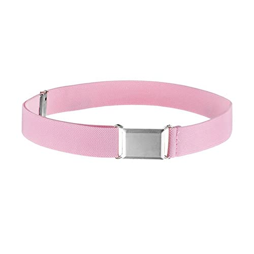 WannGe Kids Buckle Belt Kid Adjustable Elastic Belt Boy Stretch Belt for Children Boys Girls, Pink, Einheitsgröße von WannGe