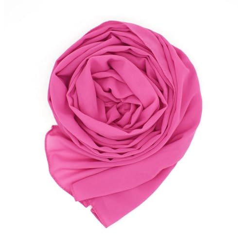 WANSSY® moderner Chiffonschal lang Schal Stola Tuch für Hochzeit Abendkleid in verschiedenen Farben Größe L (Magenta) von WANSSY