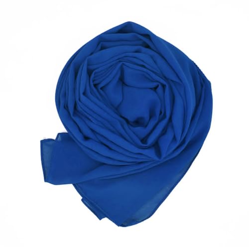 WANSSY® moderner Chiffonschal lang Schal Stola Tuch für Hochzeit Abendkleid in verschiedenen Farben Größe L (Saphir) von WANSSY