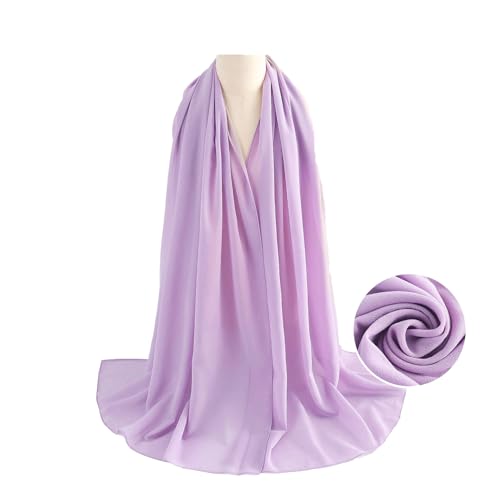 WANSSY® moderner Chiffonschal lang Schal Stola Tuch für Hochzeit Abendkleid in verschiedenen Farben Größe XXL (Pastell) von WANSSY