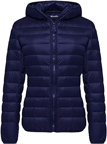 Wantdo Damen Daunenjacken Winter Winddichte Warm Mäntel Packable Leichte Jacken Isolierte Puffermäntel Outdoor Jacke Kapuze Slim Fit Jacken von Wantdo