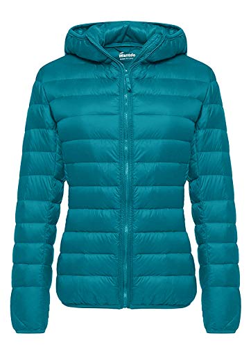 Wantdo Damen Weich Kapuzen Mäntel Winddicht Daunenjacke Isoliert Gesteppt Übergangsjacke Freizeit Wandern Jacke Dunkelblau M von Wantdo