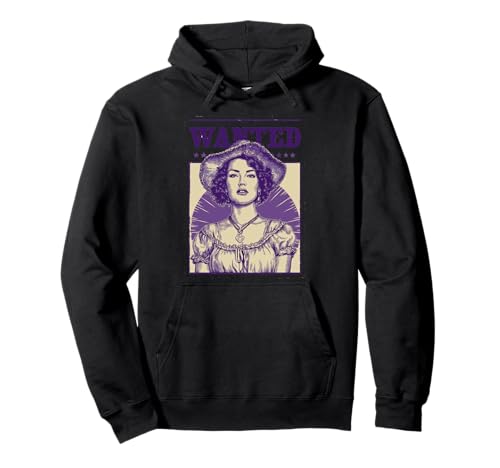 Wanted Cowgirl Poster Western-Stil für Frauen Pullover Hoodie von Wanted Cowgirl Poster Western Style Co.