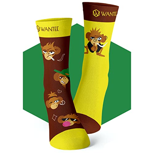 Wantee Socken Freche Affen (as3, numeric, numeric_41, numeric_46, regular, regular) von Wantee