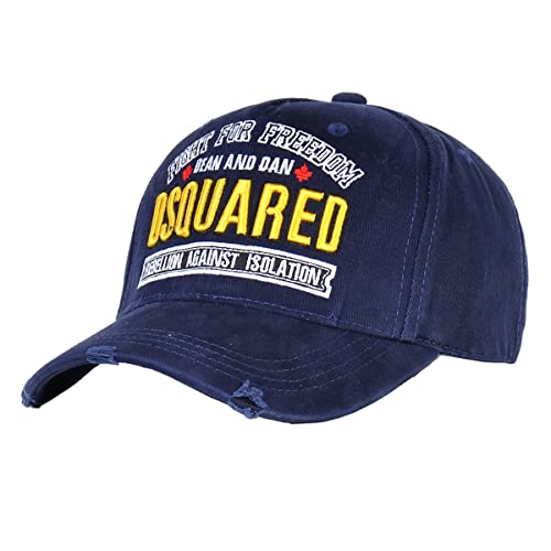 Wantism Dsquared2 Denim Baseball Cap Verstellbare DSQ Snapback Mütze Blau, mehrfarbig, Einheitsgröße von Wantism