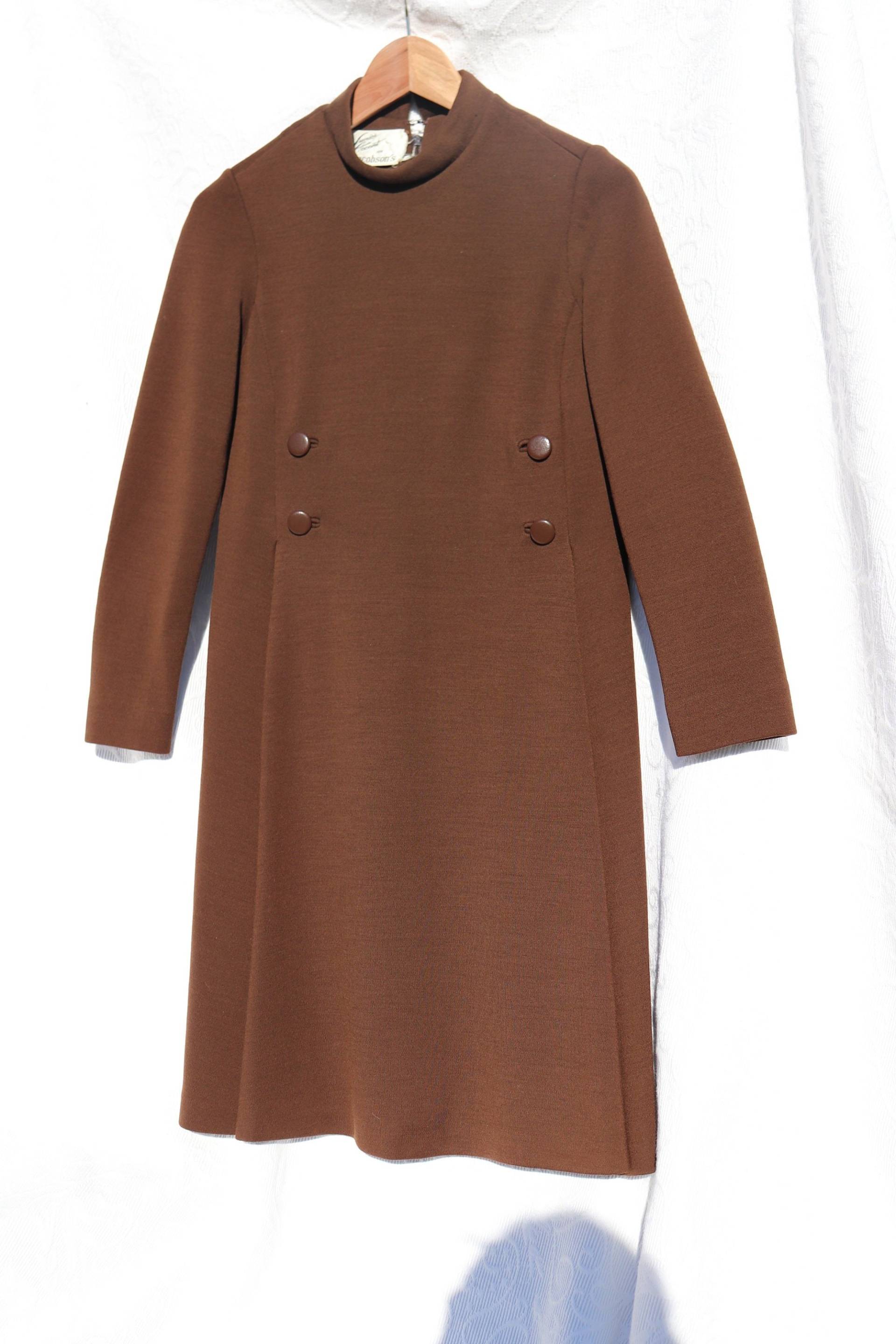 Vintage Braunes Kleid/Winter-Party-Kleid 1960Er Jahre Jacobson's Junior Akzente Mod-Kleid Mid-Century Fashion Vintage Braunes Kleid/Winter-Party-Kleid 1960Er Jahre Jacobson's Junior Akzente Mod-Kleid Mid-Century Fashion von WantonVintageFortune