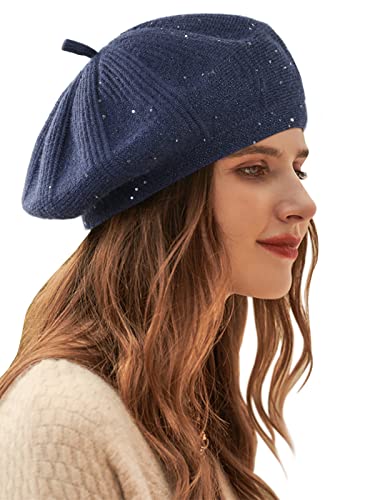 Wantonfy Damen Barett Mütze Winter Baskenmütze Fischerhut Damen Kunstpelz Bucket Cap Warme Mütze mit breiter Krempe Unisex Flauschige Mütze von Wantonfy