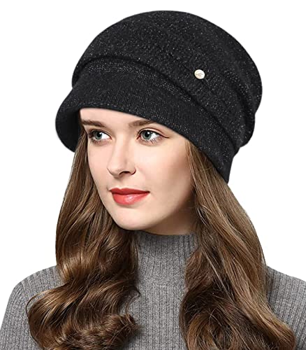 Wantonfy Damen Strickmütze Mütze Winter Warme Beanie Wintermütze Schirmmütze Hüte Mützen Caps für Damen von Wantonfy