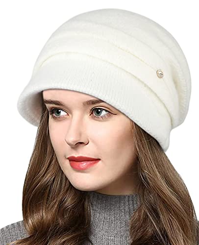 Wantonfy Damen Strickmütze Mütze Winter Warme Beanie Wintermütze Schirmmütze Hüte Mützen Caps für Damen von Wantonfy